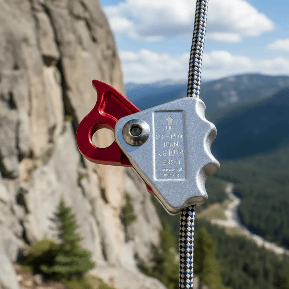 Outdoor Self-lock High-altitude ToolsGrasp Rope Devices Automatic Lock Carabiner Anti Fall Protective Gear Survival thumbnail 3