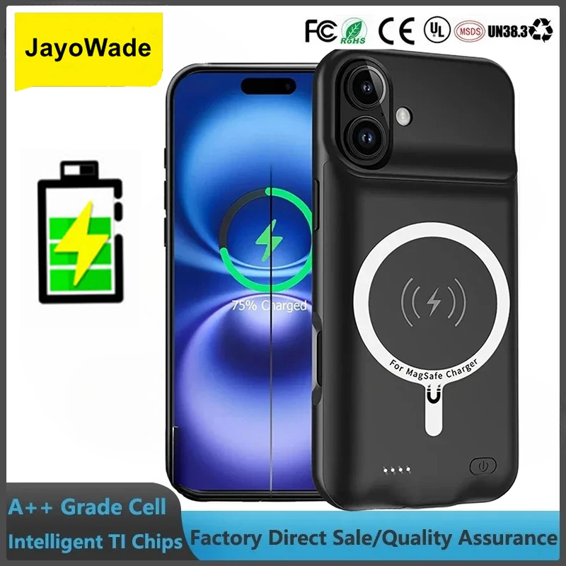 10000mAh Wireless Battery Case for iPhone 17 pro Max 16 plus 15 Magnetic Power Bank Cover Charger Compatible For iPhone 17 Air thumbnail 6