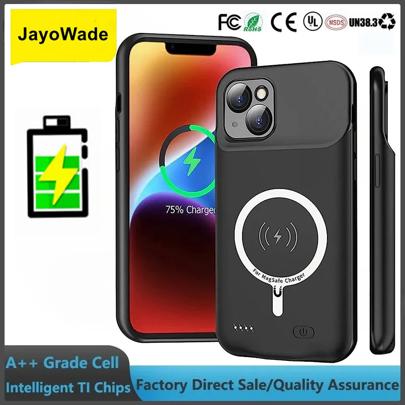 10000mAh Wireless Battery Case for iPhone 17 pro Max 16 plus 15 Magnetic Power Bank Cover Charger Compatible For iPhone 17 Air thumbnail 2
