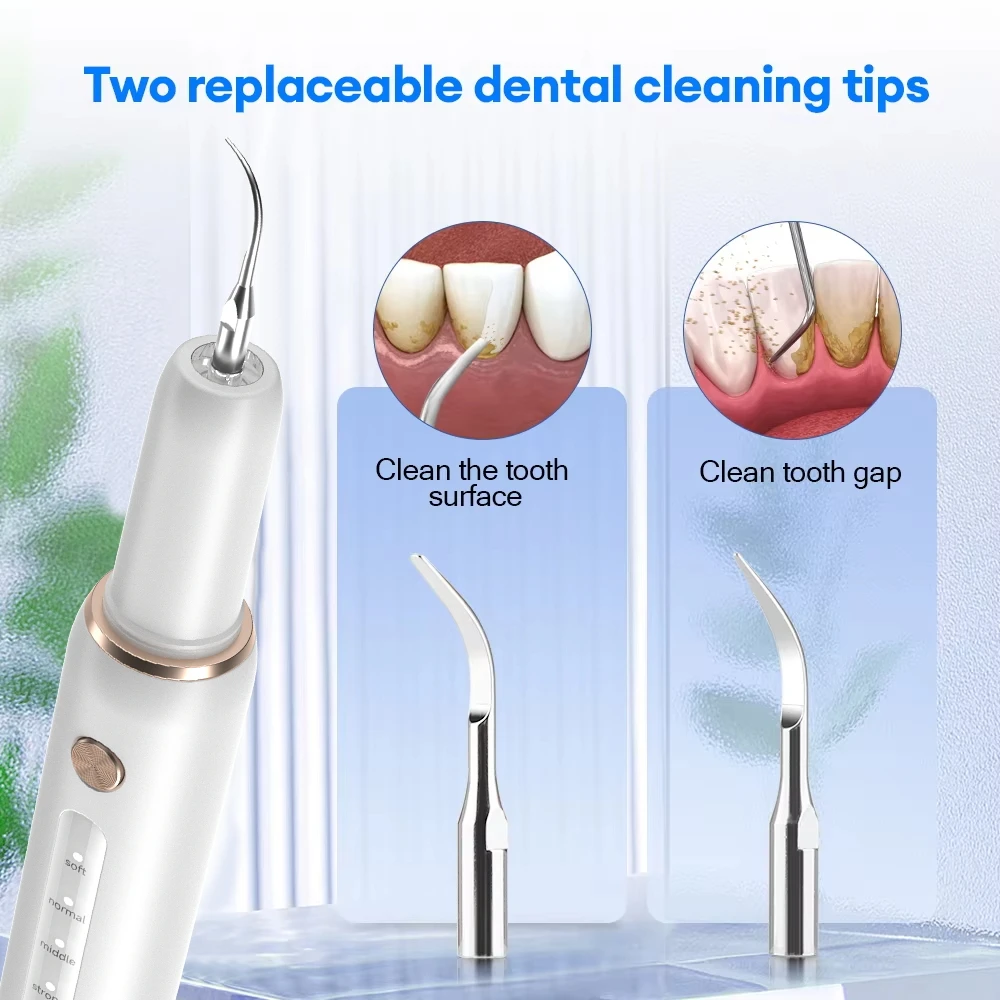 CURVY MOON T4 Electric Ultrasonic Dental Scaler Stain Removal Surface Cleaning Gum Care Tools Oral Cleaner Care thumbnail 2