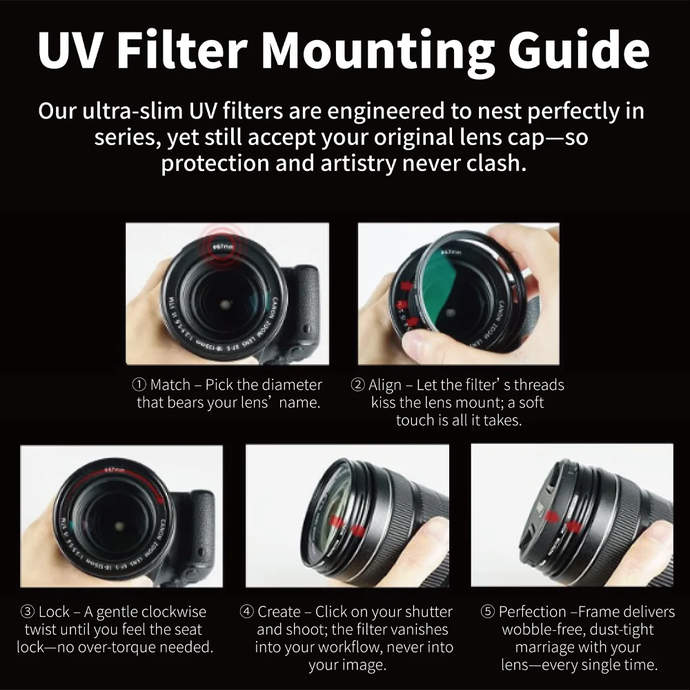 Black Mist 1/4 Black Soft Camera Lens Filters 49mm 52mm 55mm 58mm 62mm 67mm 72mm 77mm 82mm for Canon Nikon Sony Camera Lenses thumbnail 5