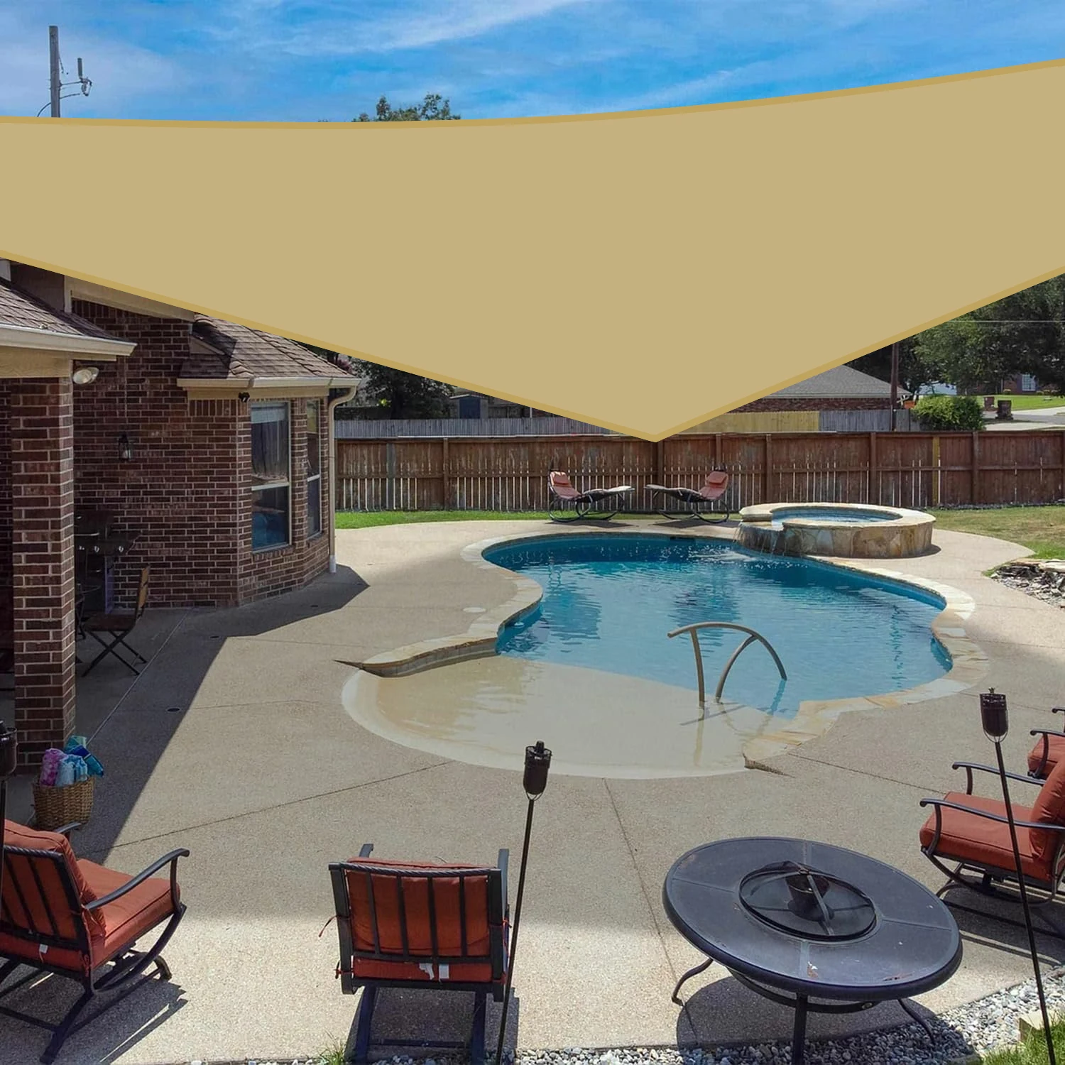 Triangle Sun Shade Sail Waterproof UV Block Outdoor Garden Patio Awning Canopy Triangle Sunshade Sail thumbnail 2