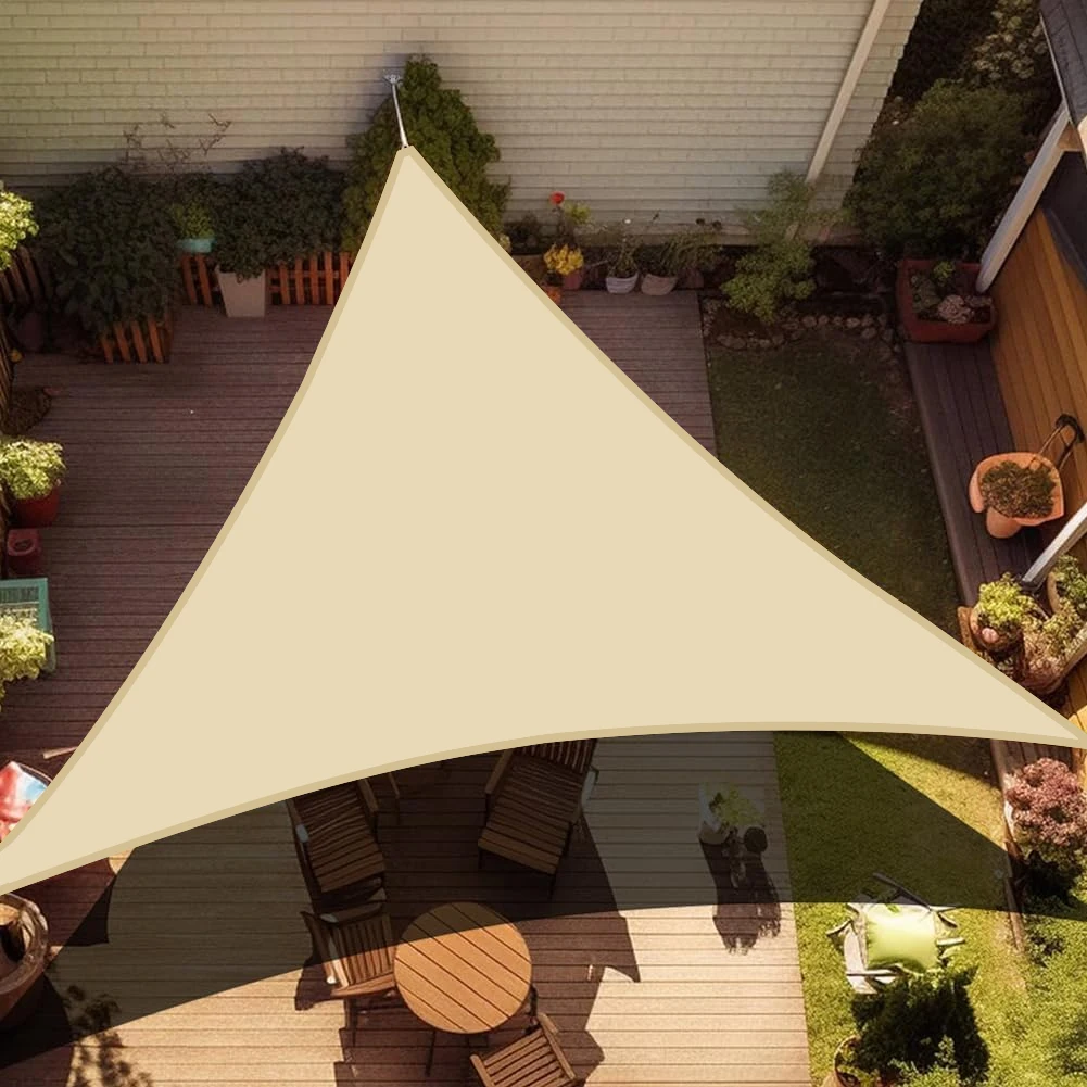Triangle Sun Shade Sail Waterproof UV Block Outdoor Garden Patio Awning Canopy Triangle Sunshade Sail thumbnail 6