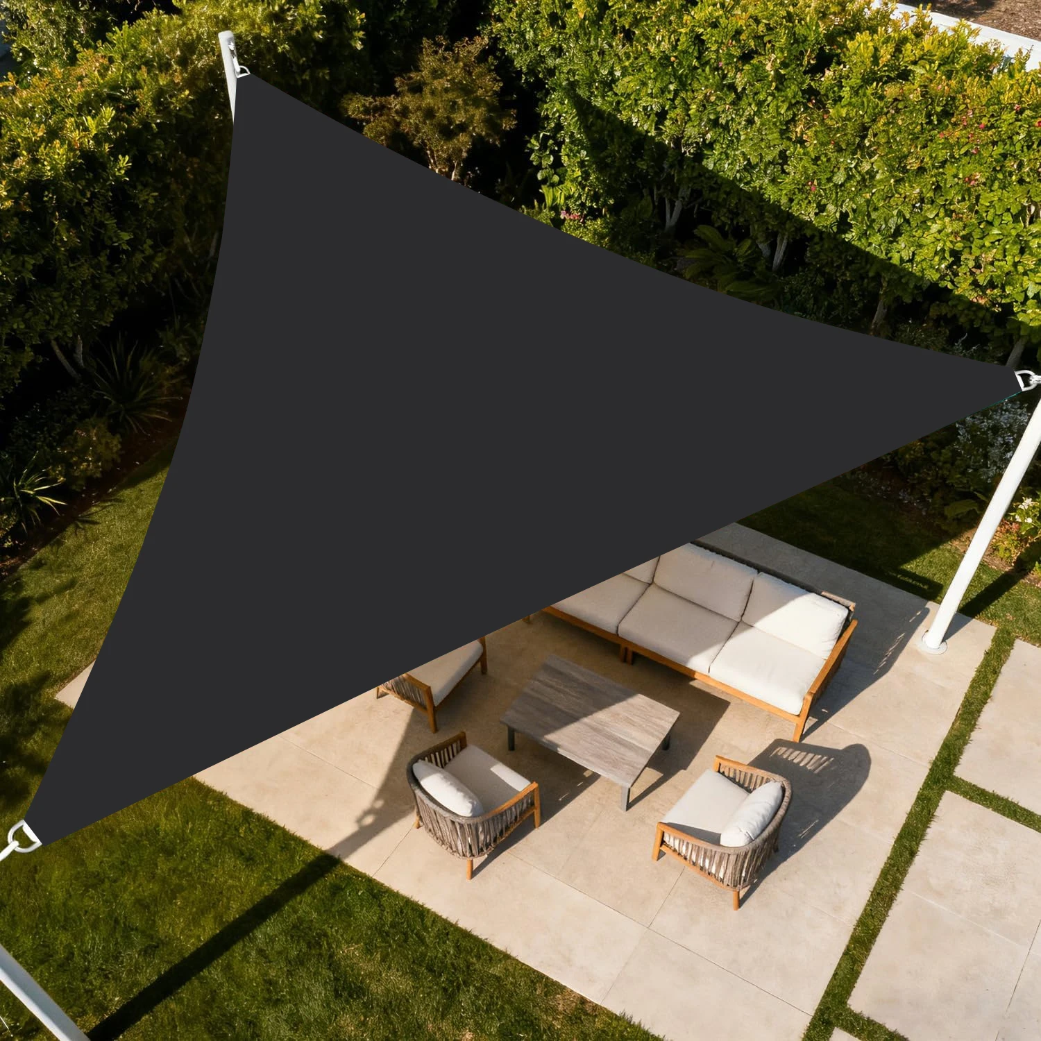 Triangle Sun Shade Sail Waterproof UV Block Outdoor Garden Patio Awning Canopy Triangle Sunshade Sail thumbnail 4