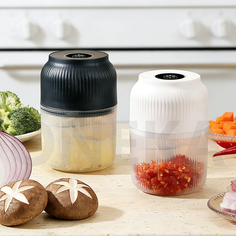 6-Blade Electric Mini Garlic Chopper USB Chili Pepper Grinder Kitchen Tool for Crushing Garlic Ginger Vegetables Baby Food Gift thumbnail 2