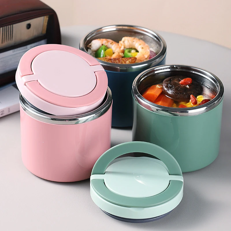 Soup Thermos Food Jar Insulated Lunch Container Bento Box for Cold Hot Food Food Flask Stainless Steel Lunch Box With Handle thumbnail 2