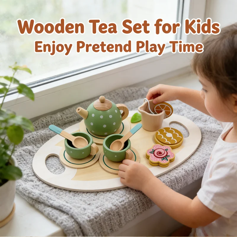 NEW Afternoon Tea Set for Children Pretend Play Kitchen Toys Educational Food Gifts for Girls Boys Boys Tea Party Role Play Fun