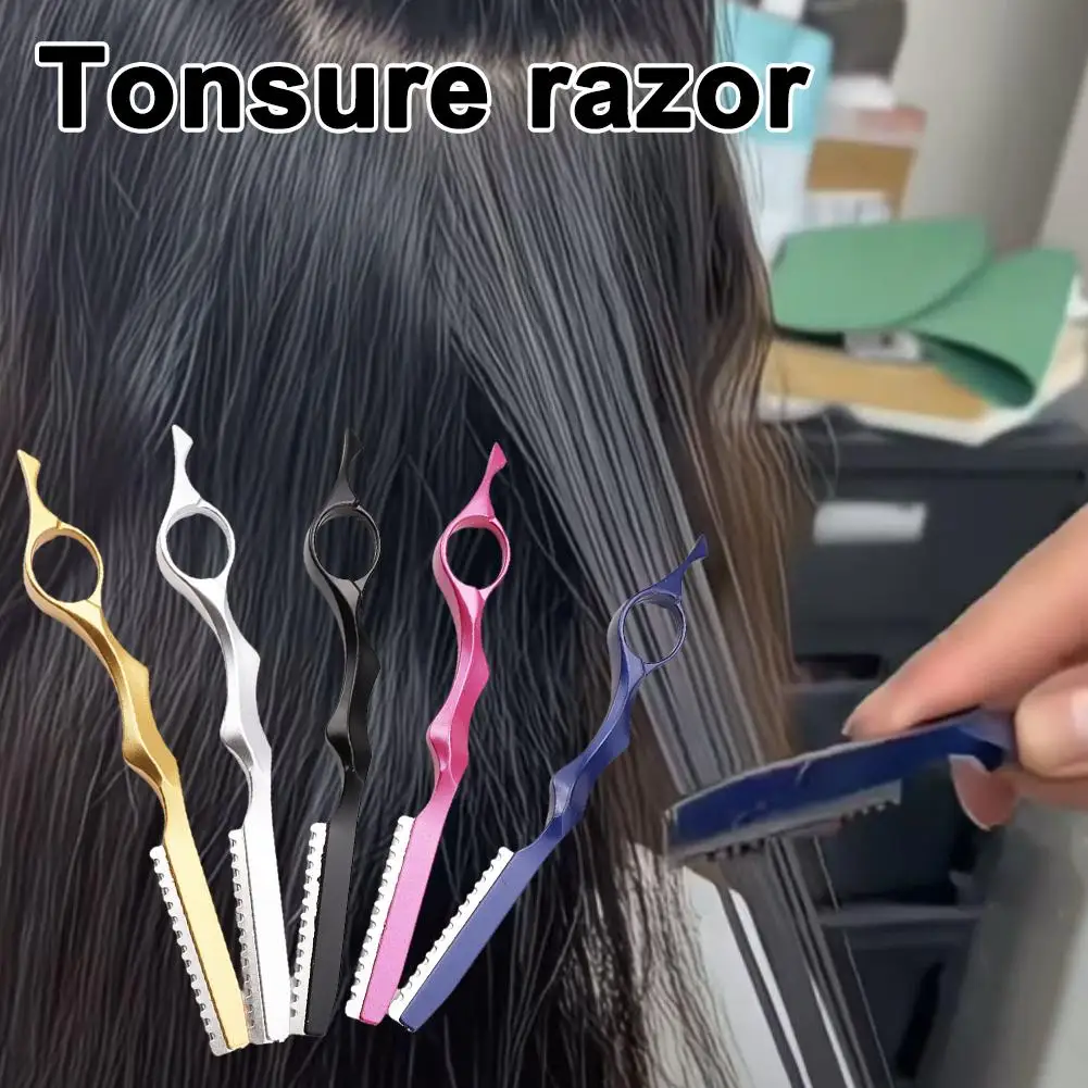 Professional Sharp Hair Thinning Razor - Stainless Barber Shaver Cutting Knife for Salon Use Japan-Style Barber Tool B9Y2 thumbnail 2