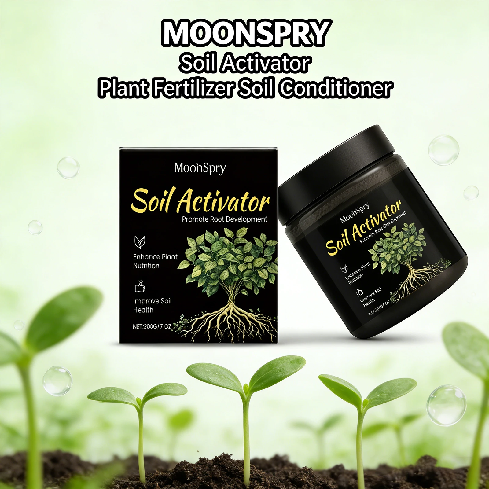 MoonSpry Powerful Soil Activator Garden Flower Plant Fertilizer Loosen Soil Supplement Nutrient Strengthen Root Boost Healthy