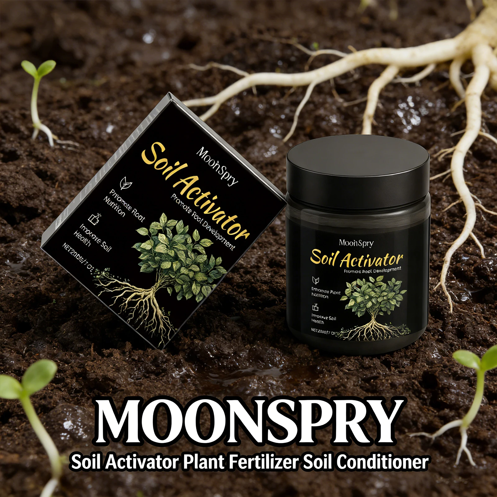 MoonSpry Powerful Soil Activator Garden Flower Plant Fertilizer Loosen Soil Supplement Nutrient Strengthen Root Boost Healthy thumbnail 2