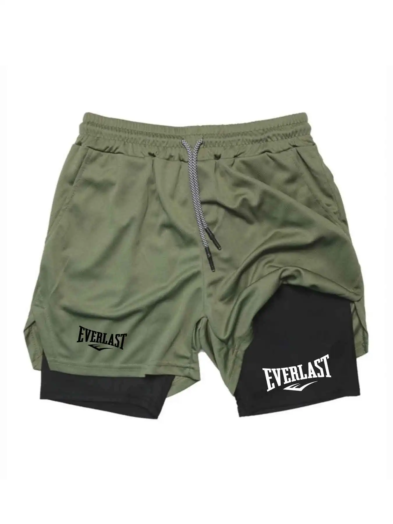 2026 Men's Sports Shorts Printed Sports Shorts, Double Layer, Quick Drying, Basketball, Fitness thumbnail 2
