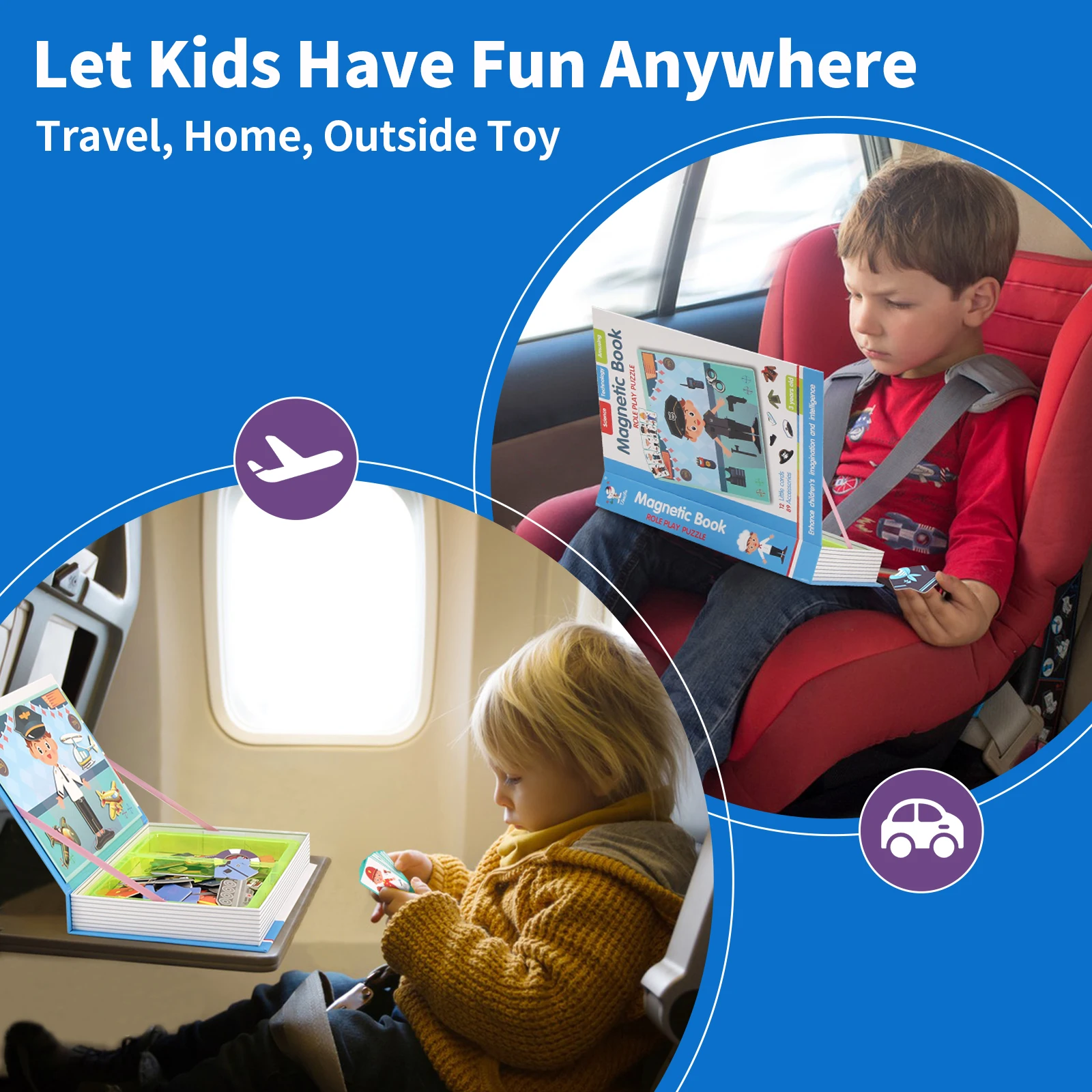 Magnetic Book 3D Cartoon Puzzles Jigsaw Funny Children's Intelligent Brain Training Game Educational Toys for Kids Gift Xmas Toy thumbnail 6