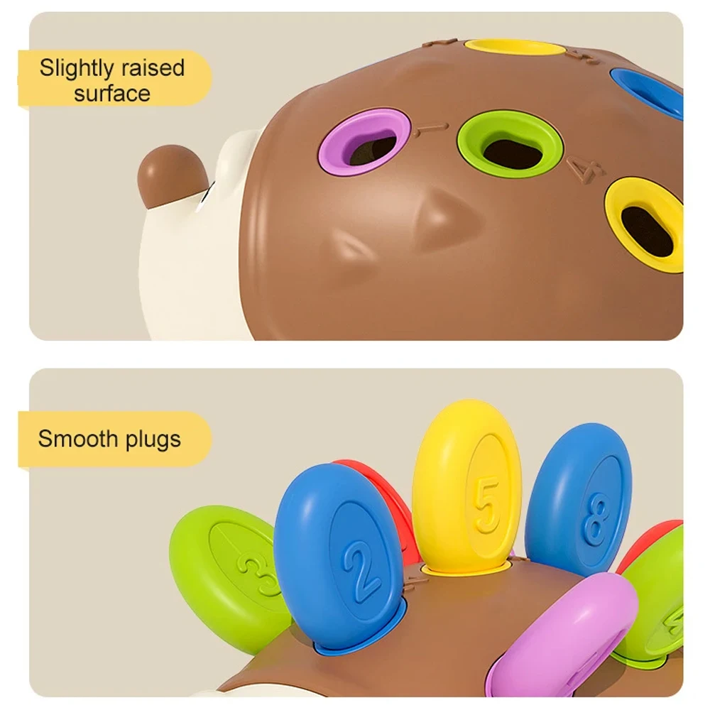 Hedgehog Montessori Fine Motor Toys Educational Toy for Toddlers Learning Counting & Training Develop Concentration Sensory Gift thumbnail 4