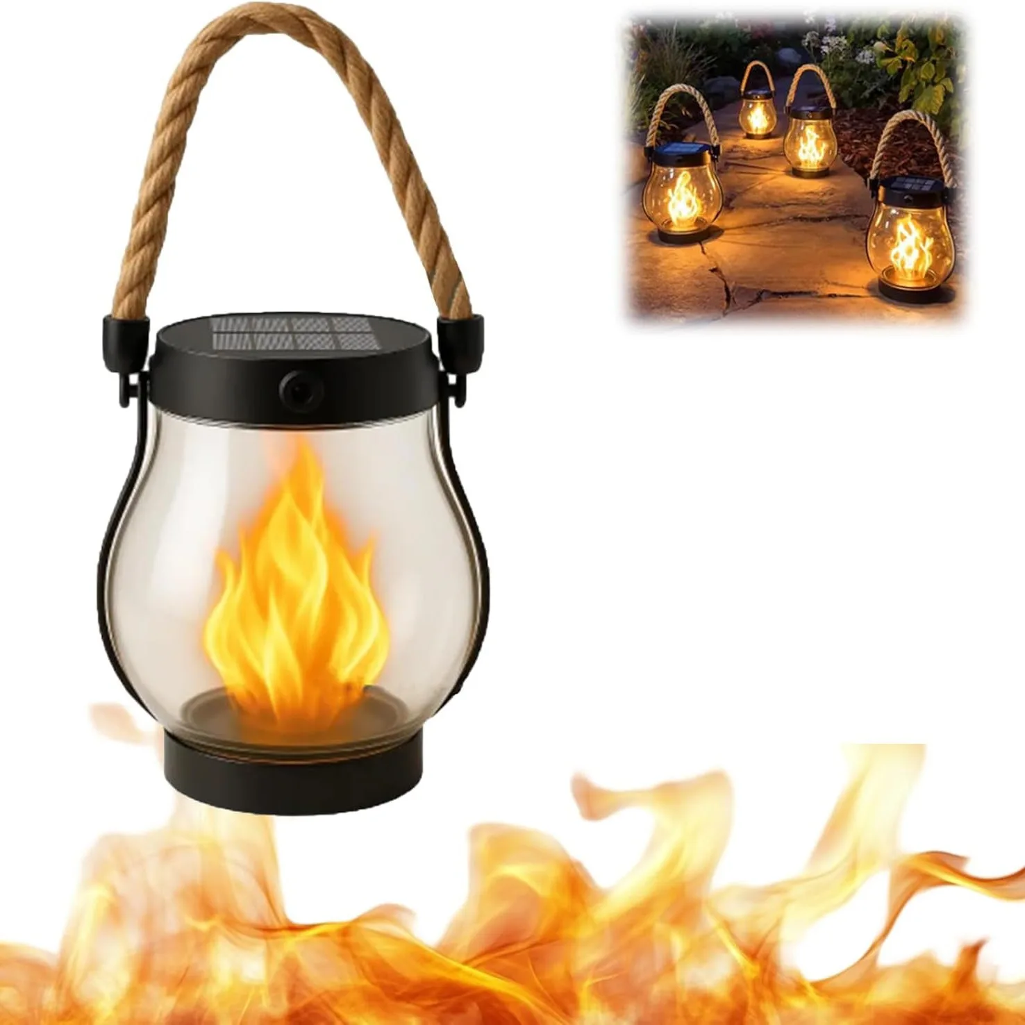 Portable Retro Camping Lantern Outdoor Bedroom study Hanging Tent Light Metal Handle Flashlight Vintage Garden Decorative Lights thumbnail 4