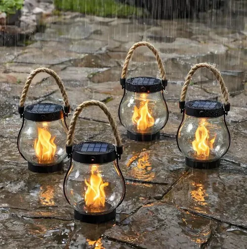 Portable Retro Camping Lantern Outdoor Bedroom study Hanging Tent Light Metal Handle Flashlight Vintage Garden Decorative Lights thumbnail 3