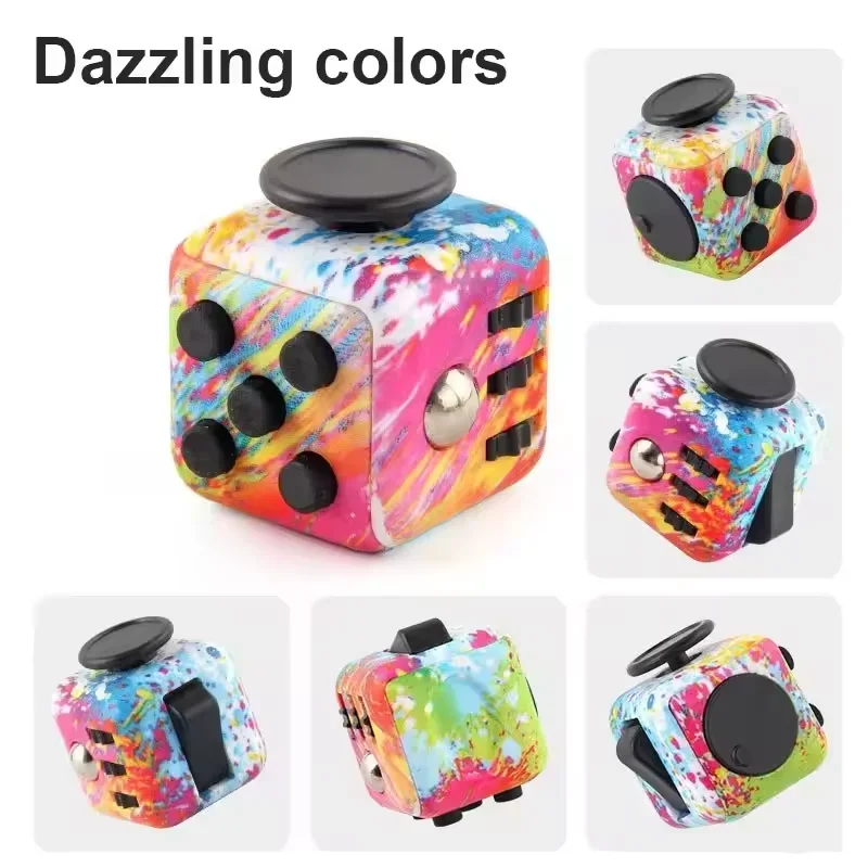 Fidget Cube Hand Spinner Decompression Toy for Autism ADHD Anxiety Sensory Toys for Kids Adults Stress Relief Toys Antistress thumbnail 3