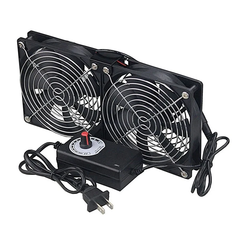 220V 12V Cooling Exhaust Fans with Controller 12cm for GPU VGA Btc Machine Workstation Cabinet Radiator Server Fan thumbnail 2