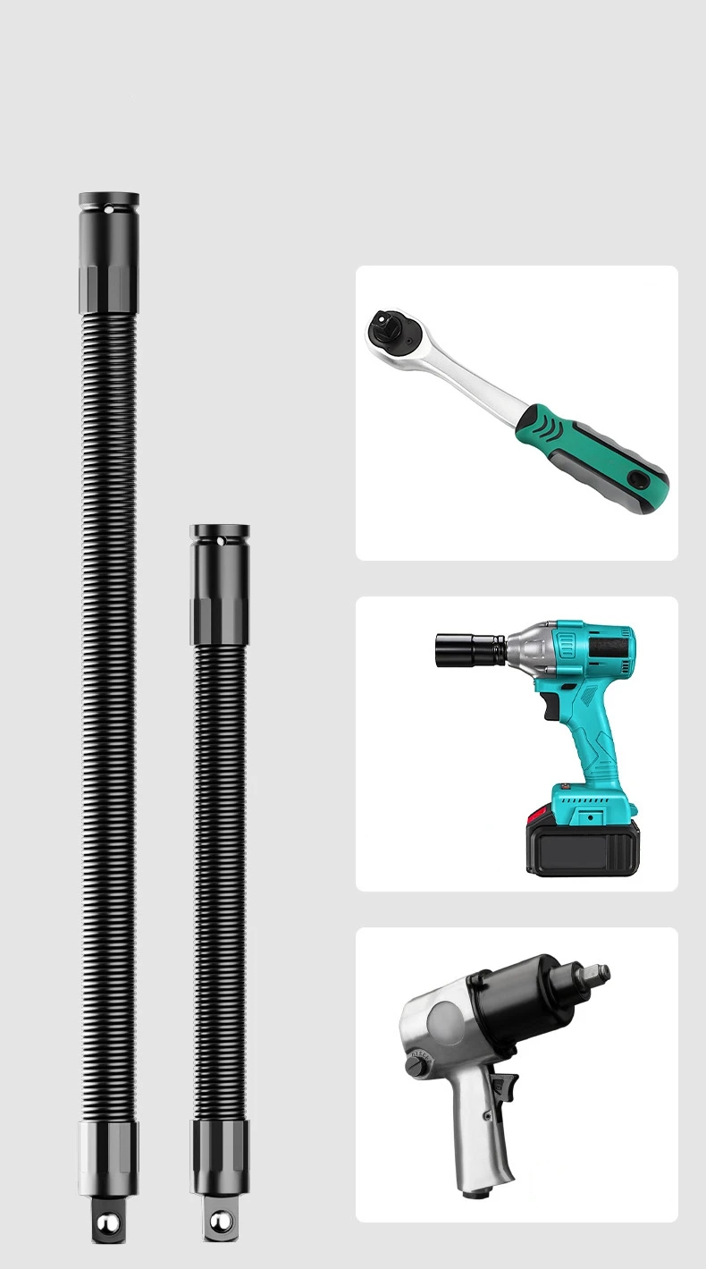Flexible Socket Ratchet Wrench Extension Bar Motor Repair Tool 1/2Inch Driver Flexible Socket Extension Bar Wrench Extension Rod thumbnail 6