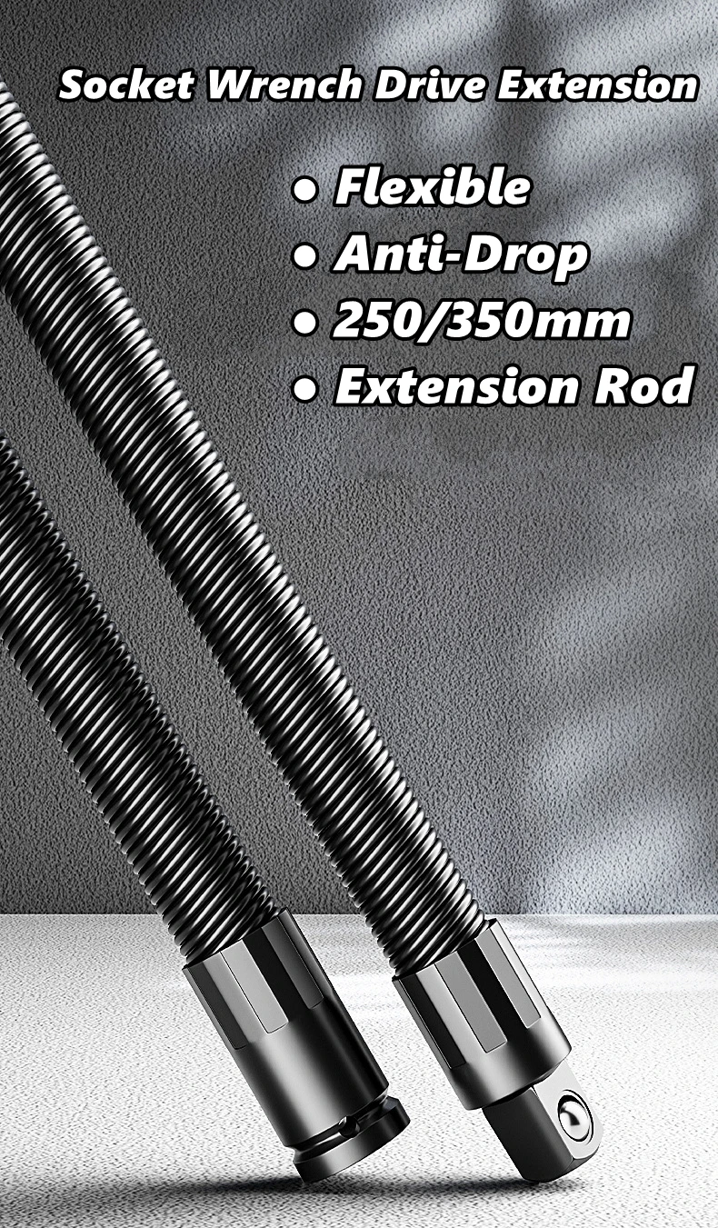 Flexible Socket Ratchet Wrench Extension Bar Motor Repair Tool 1/2Inch Driver Flexible Socket Extension Bar Wrench Extension Rod thumbnail 4