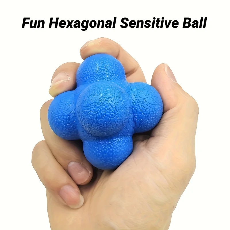 Hexagonal Reaction Ball Fitness Sport Speed Agility Reflex- Skills Training Unpredictable Outdoor Fun Toys thumbnail 5