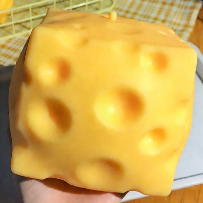 Giant Cheese Squeeze Toy Extra Large Size Cheese Squishy Fidget Toys Slow Rebound Shapeable Venting Ball for Adults Gifts thumbnail 6