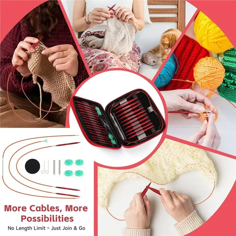 AB47-Circular Knitting Needles Knitting Needles Circular Circular Knitting Needles Set Circular Needle Set thumbnail 2