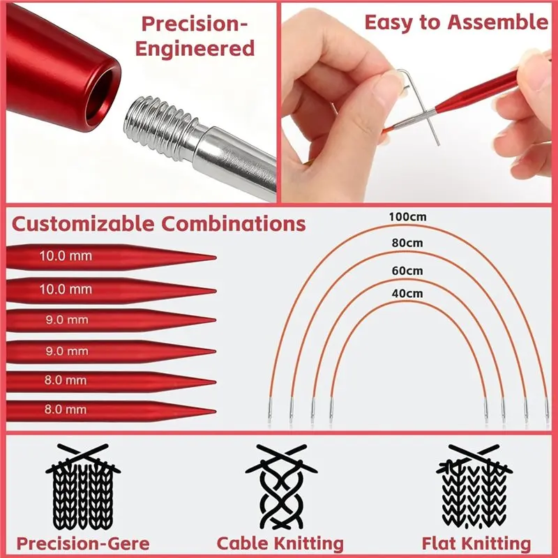 AB47-Circular Knitting Needles Knitting Needles Circular Circular Knitting Needles Set Circular Needle Set thumbnail 4