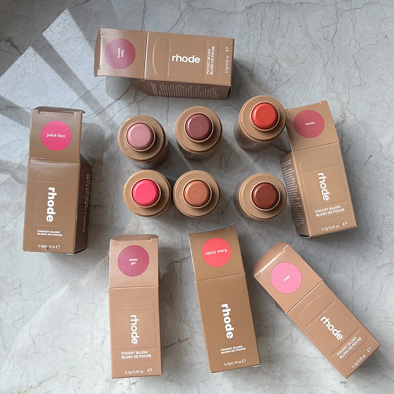 6 Colors Makeup Cheek Blush Cream Blusher Stick Lip Gloss Phone Case For iPhone Toast SALTY TAN Raspberry Espresso Lipstick INS