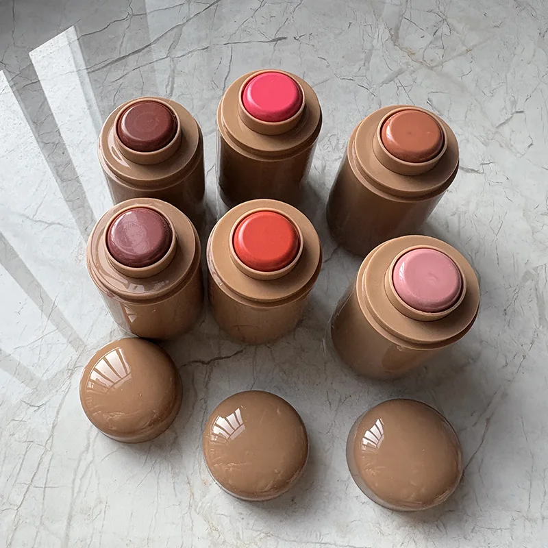 6 Colors Makeup Cheek Blush Cream Blusher Stick Lip Gloss Phone Case For iPhone Toast SALTY TAN Raspberry Espresso Lipstick INS thumbnail 4