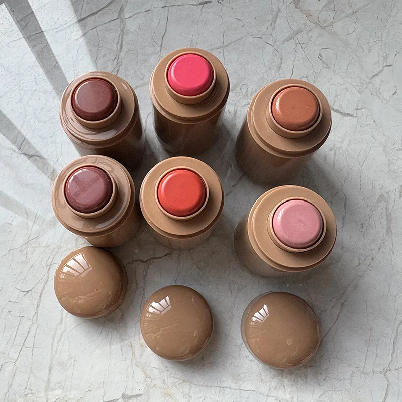6 Colors Makeup Cheek Blush Cream Blusher Stick Lip Gloss Phone Case For iPhone Toast SALTY TAN Raspberry Espresso Lipstick INS thumbnail 3