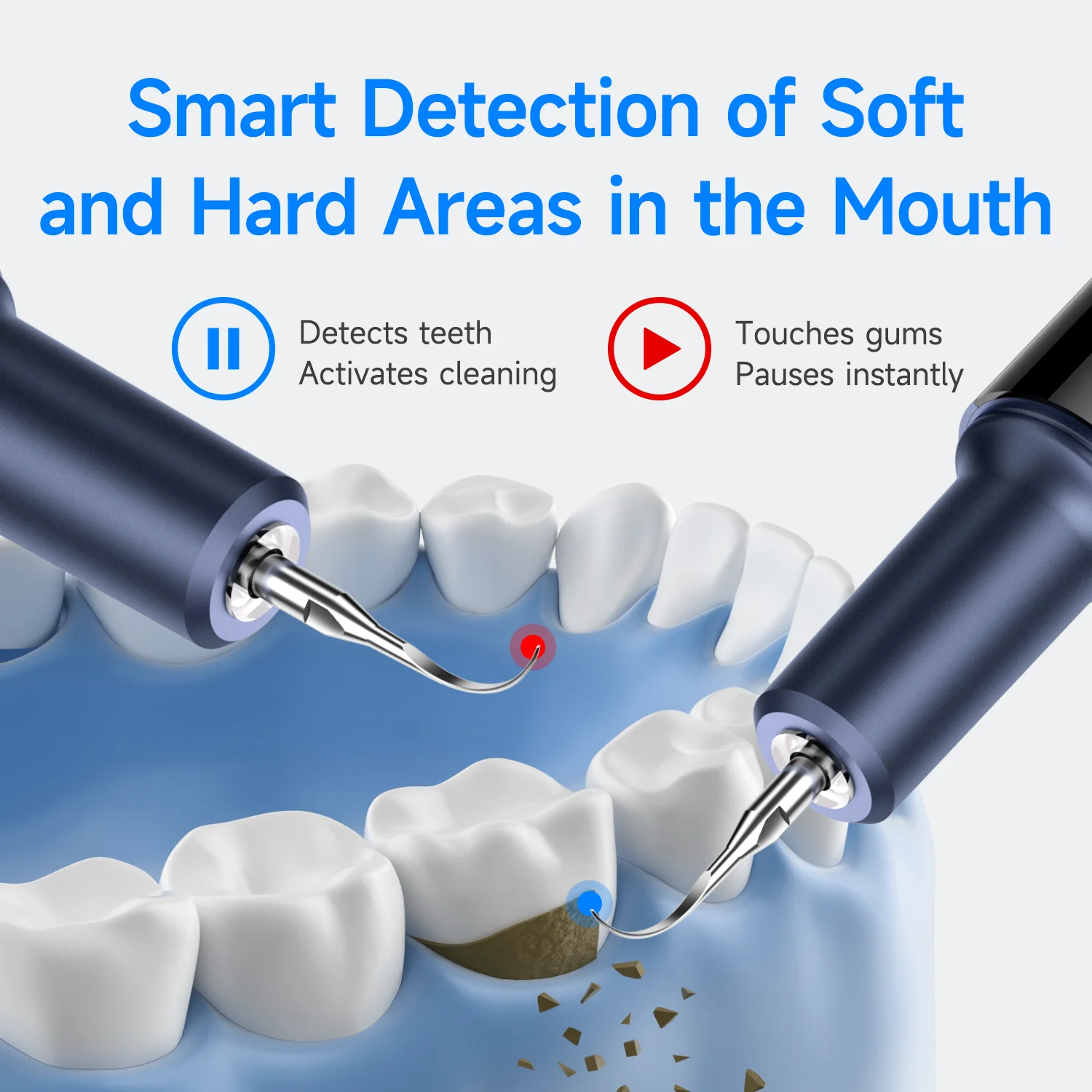 CURVY MOON T9 Ultrasonic Electric Scaler Tooth Cleaner Calculus Plaque Tooth Stains Remover Oral Care Homeuse Oral Care thumbnail 4