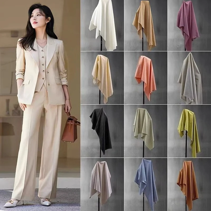 Summer Autumn Small Suit Fabric Polyester Spandex Rayon Material Wholesale Cloth Per Meter Apparel Sewing Diy