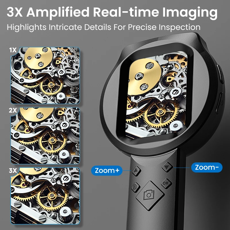 2.8'' IPS Hand-held Digital Magnifier Portable Microscope 50-100X Mignifying Glass for Electronics Repair Jewelry Inspection thumbnail 5