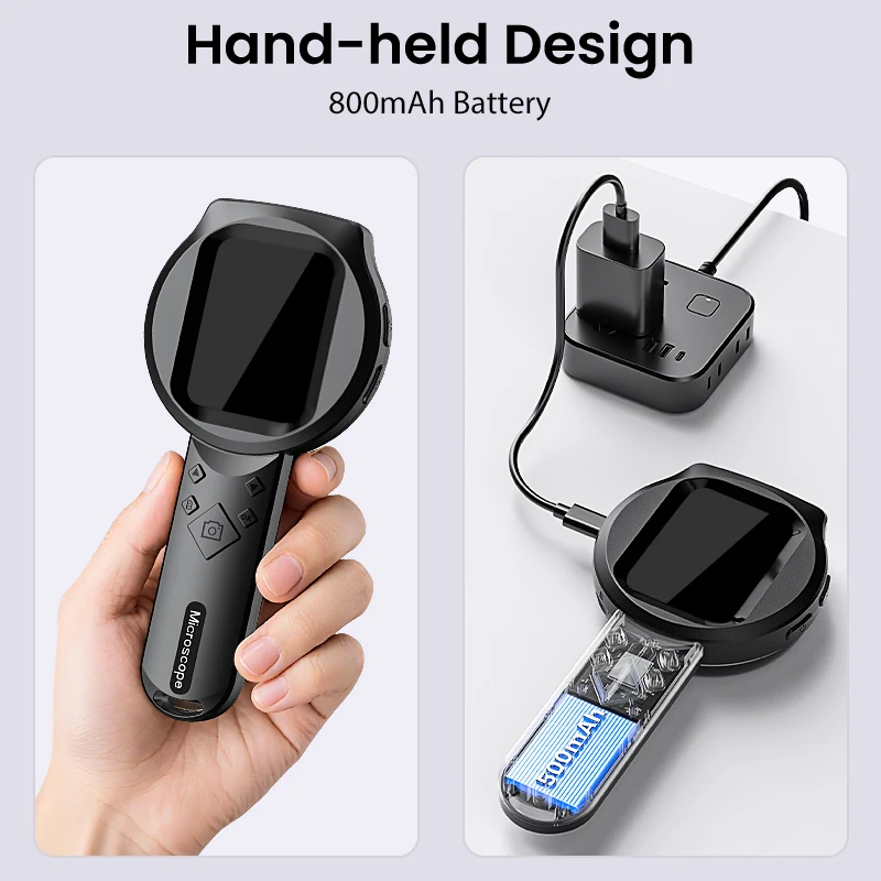 2.8'' IPS Hand-held Digital Magnifier Portable Microscope 50-100X Mignifying Glass for Electronics Repair Jewelry Inspection thumbnail 6
