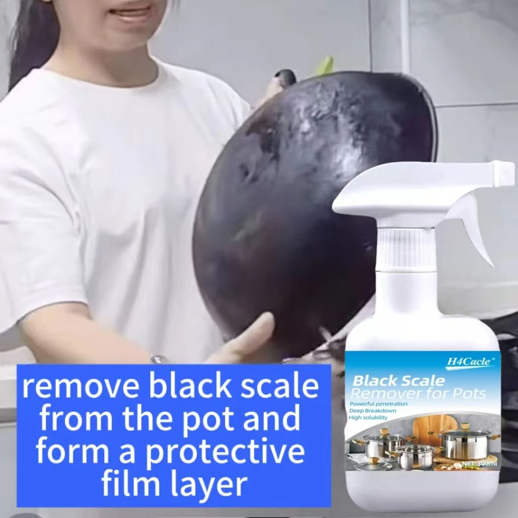 Pan Bottom Cleaning Decontamination Agent Kitchen Blackening Scale Remover Home Polishing Oven Oil Stain Cooktop Spray All Clean thumbnail 6
