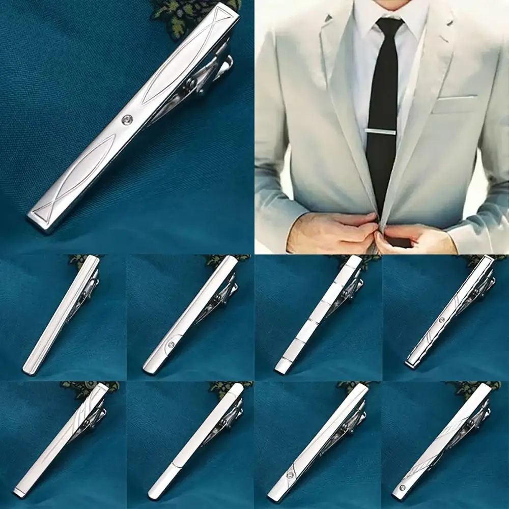 1Pcs New Metal Tie Clip Silver Iron Men Necktie Bar Clasp Simple Male Shirts Tie Pin For Wedding Gentleman thumbnail 3