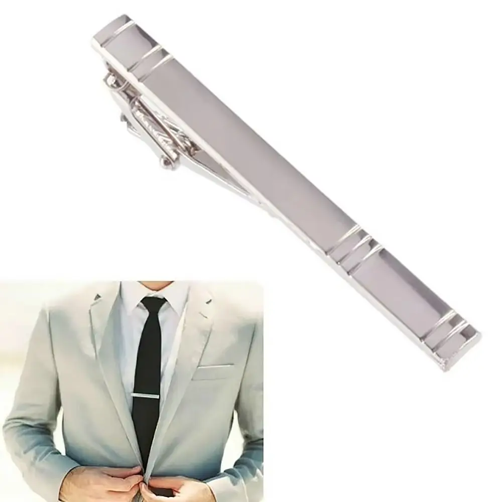 1Pcs New Metal Tie Clip Silver Iron Men Necktie Bar Clasp Simple Male Shirts Tie Pin For Wedding Gentleman thumbnail 4