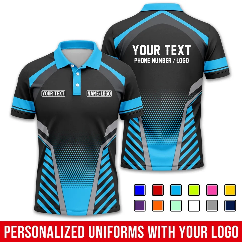 Fashion Men Women Stripe Graphic Polo Shirt For Men Custom Name Logo Text 3D Printed Polo Shirts Trend Button Up Sports Tops Tee thumbnail 4