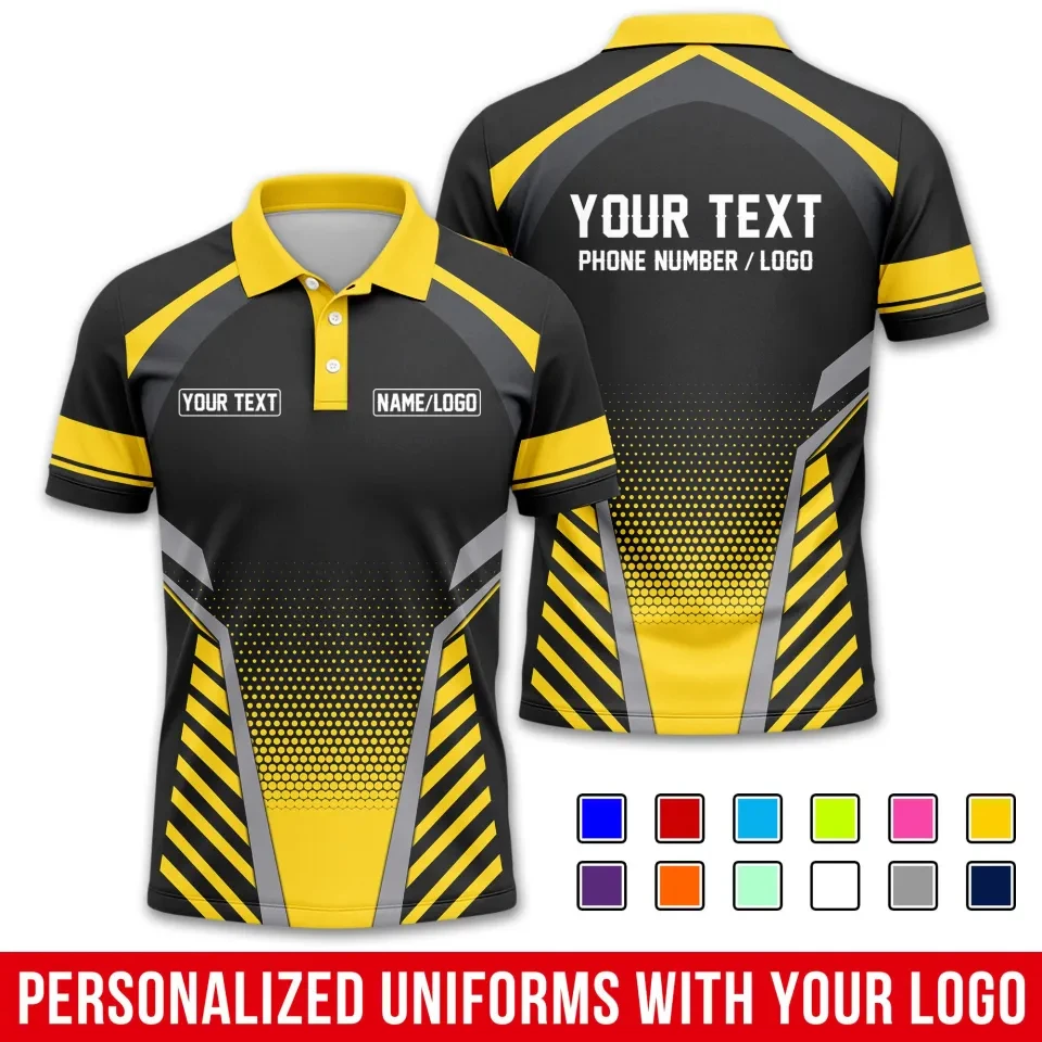 Fashion Men Women Stripe Graphic Polo Shirt For Men Custom Name Logo Text 3D Printed Polo Shirts Trend Button Up Sports Tops Tee thumbnail 3