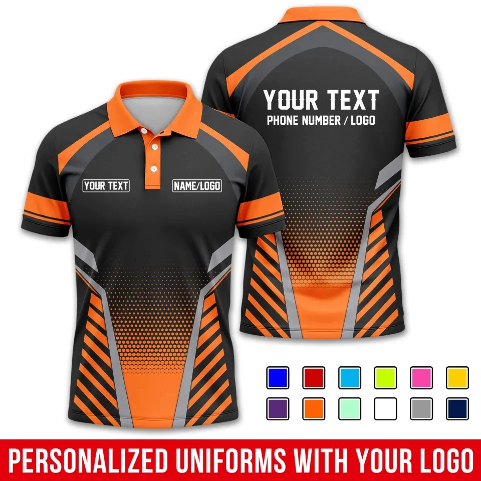 Fashion Men Women Stripe Graphic Polo Shirt For Men Custom Name Logo Text 3D Printed Polo Shirts Trend Button Up Sports Tops Tee thumbnail 2