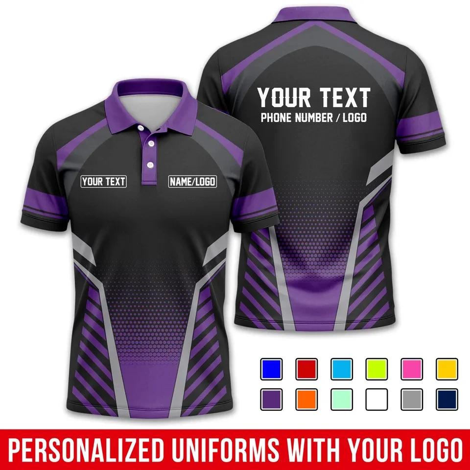 Fashion Men Women Stripe Graphic Polo Shirt For Men Custom Name Logo Text 3D Printed Polo Shirts Trend Button Up Sports Tops Tee thumbnail 6