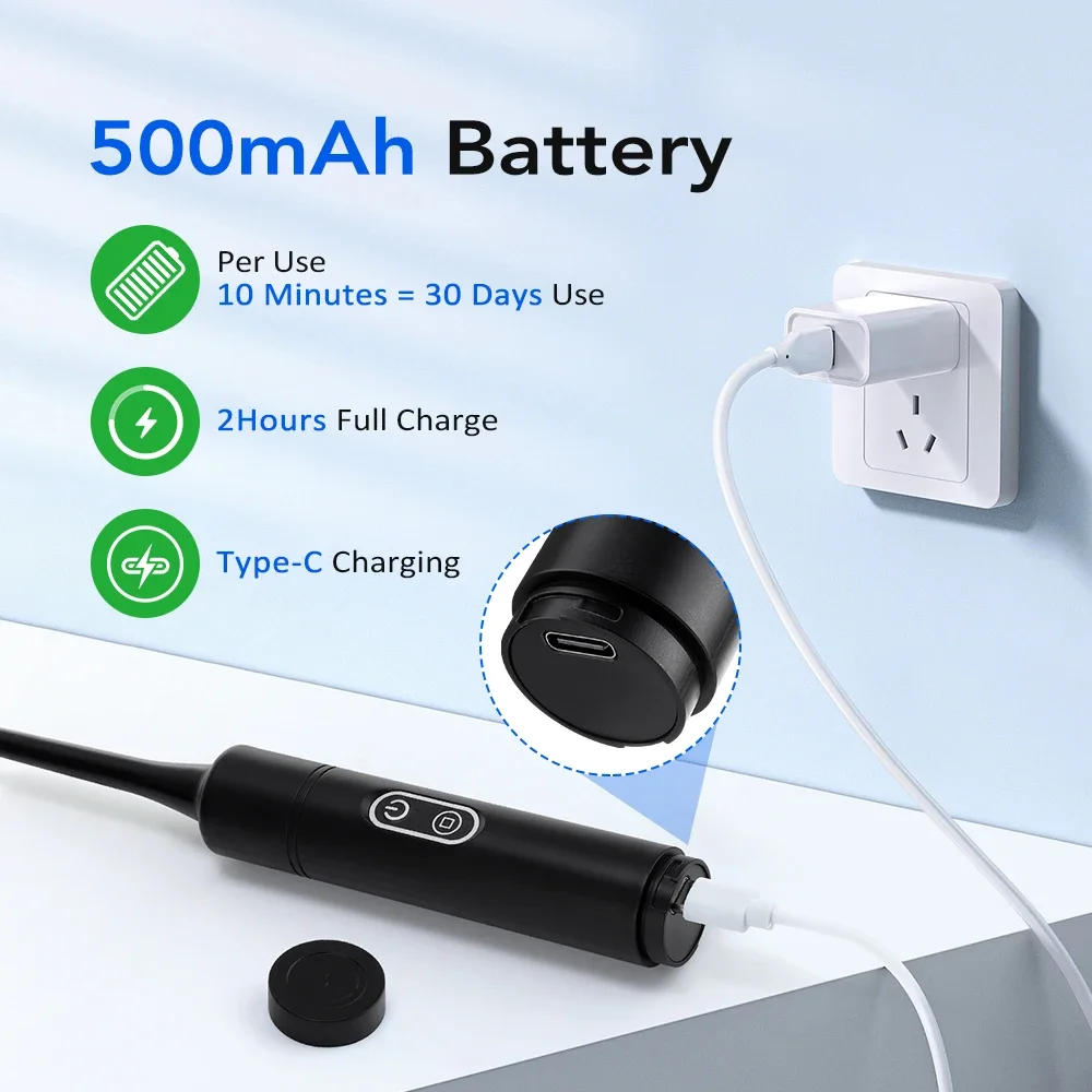 Electric Teeth Cleaner 5-gear Modes Portable Toothbrush Tartar Remover High Frequency Vibration Tartar Cleaning Whitening Teeth thumbnail 6