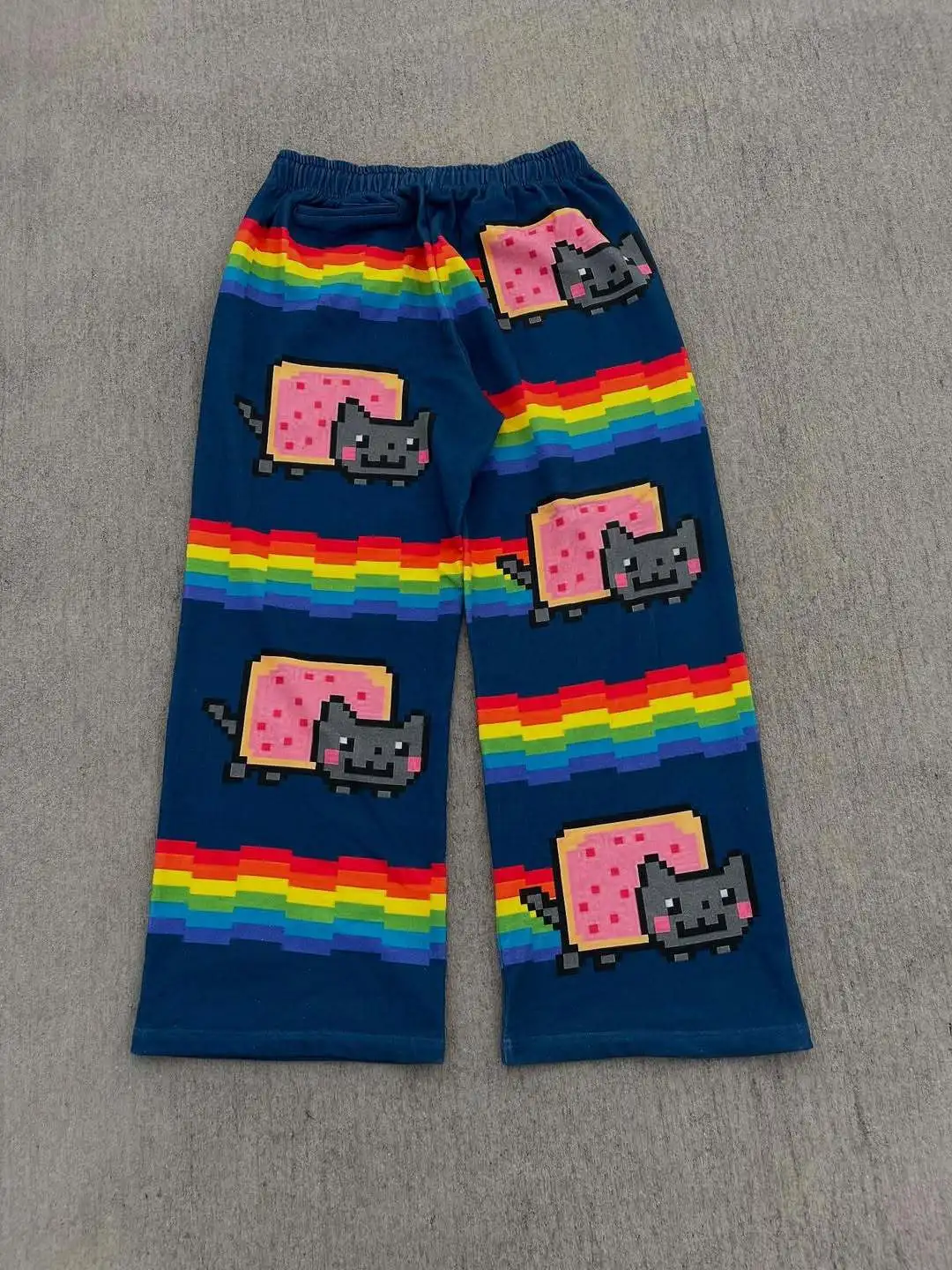 Nyan Cat Sweatpants Y2k Pants Baggy Men Elastic Waist American Streetwear Hip Hop Vintage Joggings Casual Pants Men Clothing thumbnail 2