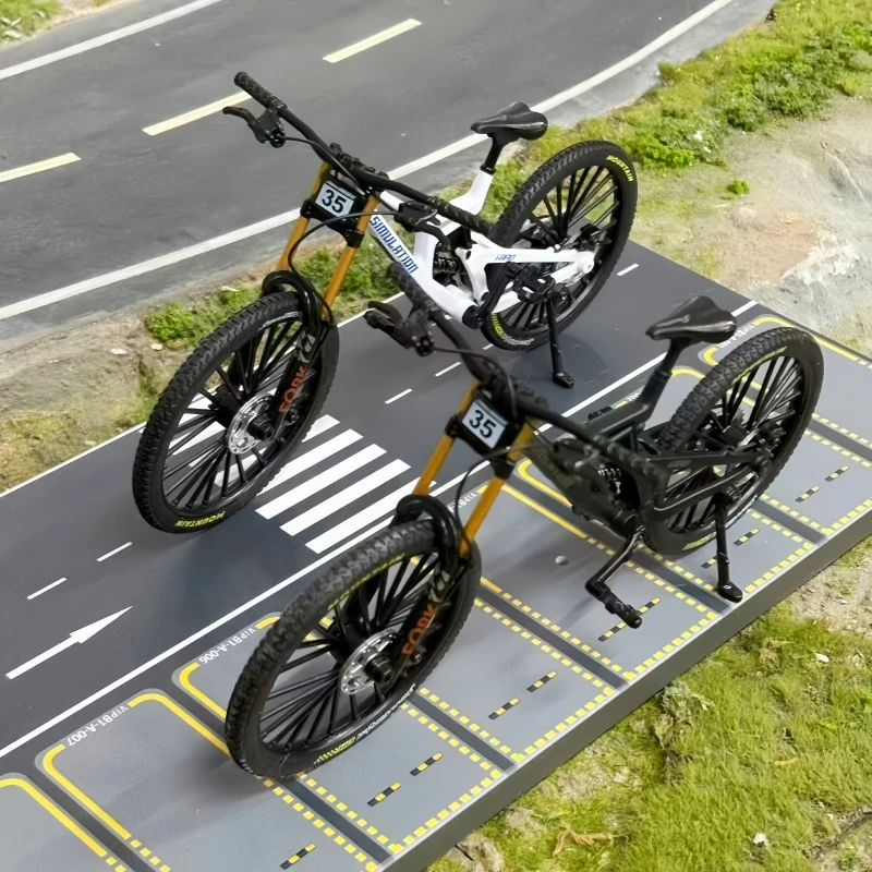 DH Downhill Bike Model for Kids with Front And Rear Dual Suspension Structure Rotatable Wheels And Realistic Pedals Toy Vehicle thumbnail 2
