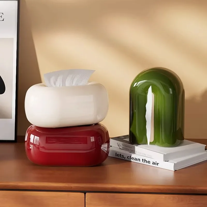 Creative Oval Pull-Out Tissue Box for Home Living Room Decorative Countertop Tissue Box Dining Table Tissue Box Room Decoration thumbnail 5