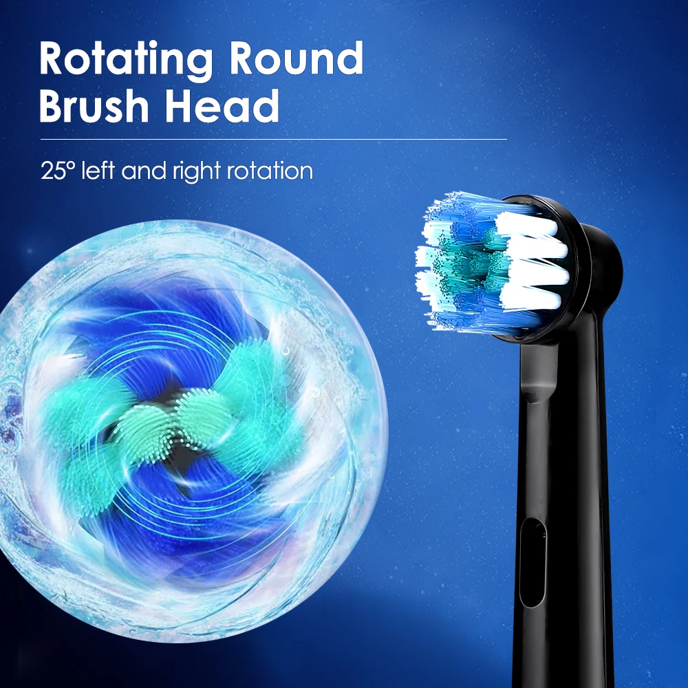 Electric Toothbrush Deep Clean Whitening Teeth for Adult Toothbrush Rotation Ultrasonic Toothbrush with 4 Replacement Heads thumbnail 2