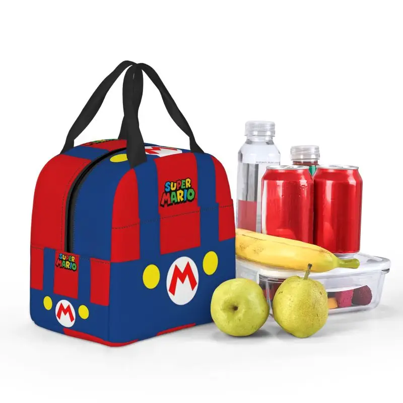 Cartoon Super Mushroom Marios Lunch Bag Portable Cooler Thermal Insulated Lunch Box for School Multifunction Food Bento Box thumbnail 5