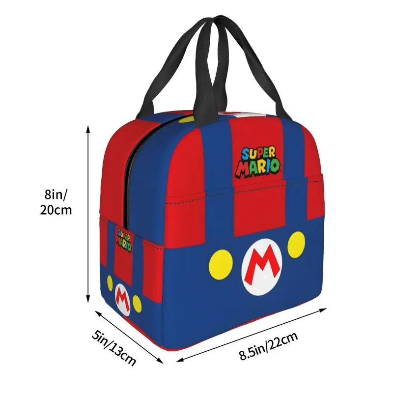 Cartoon Super Mushroom Marios Lunch Bag Portable Cooler Thermal Insulated Lunch Box for School Multifunction Food Bento Box thumbnail 3