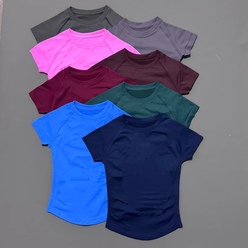 Histello Women Short Sleeve Slim Fit Seamless Yoga Bodysuit Sculpting Body Shaper Breathable Running Gym Pilates Fitness Shirts thumbnail 2