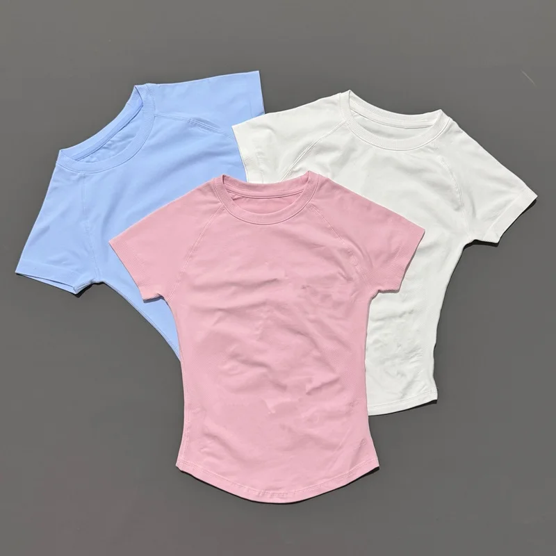 Histello Women Short Sleeve Slim Fit Seamless Yoga Bodysuit Sculpting Body Shaper Breathable Running Gym Pilates Fitness Shirts thumbnail 4
